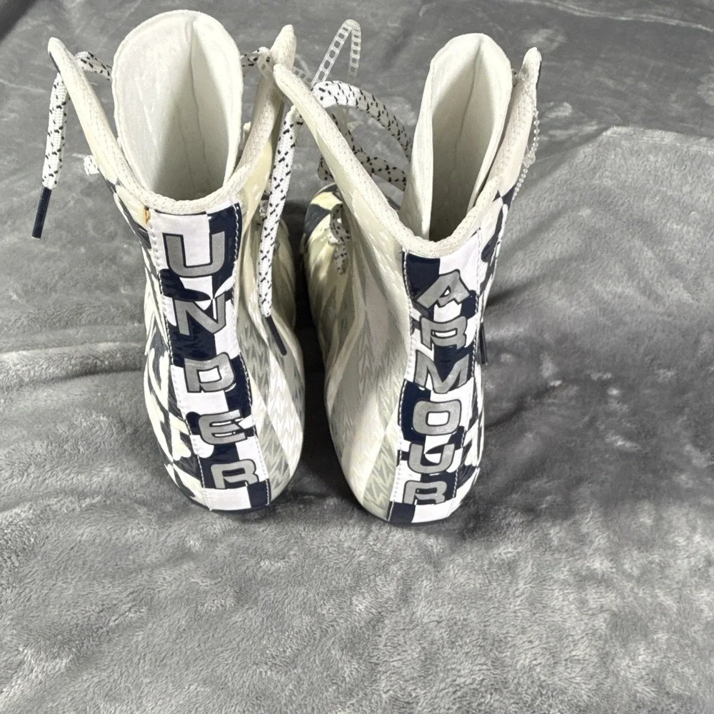Under Armour Highlight Camo Football Cleats White Black Gray 3028376-001 Mens 9
